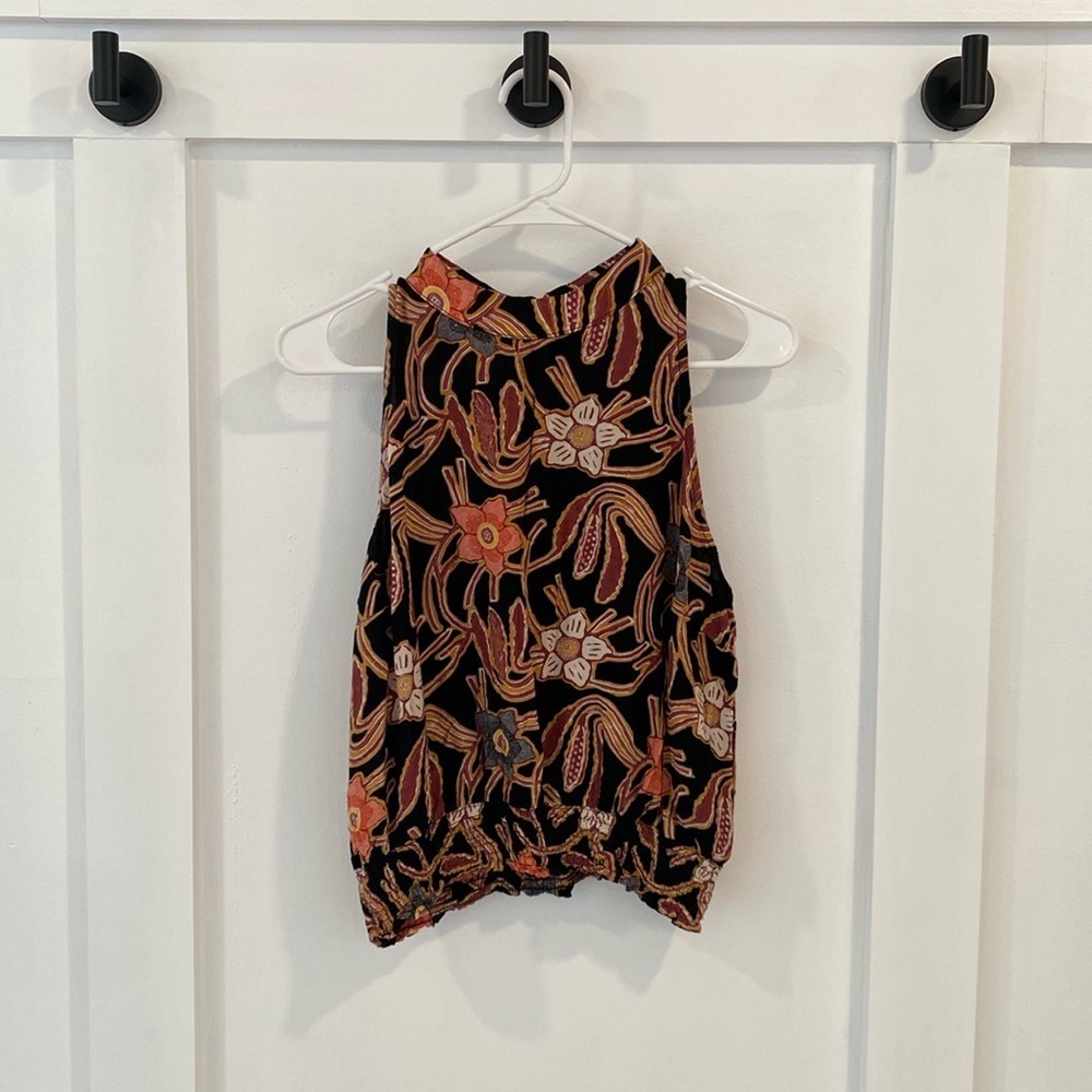 CHRISTIAN SIRIANO cropped sleeveless blouse with smocked waist